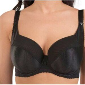 Ewa Michalak Czarny Gładzioch Bra - Size 75J